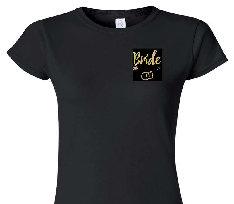 Custom Womens Soft Style 100% Cotton Black T-Shirt