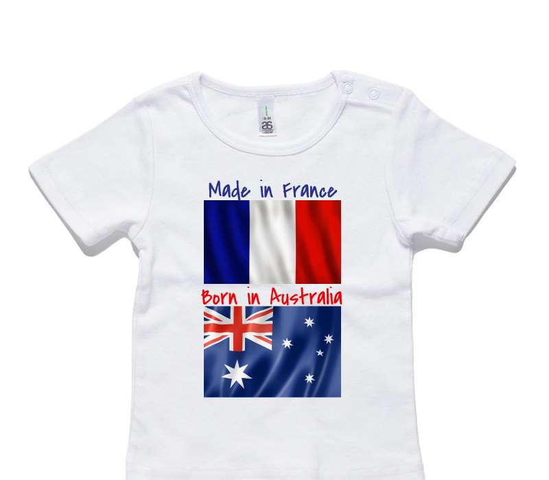 Custom AS Colour White Baby T-Shirt