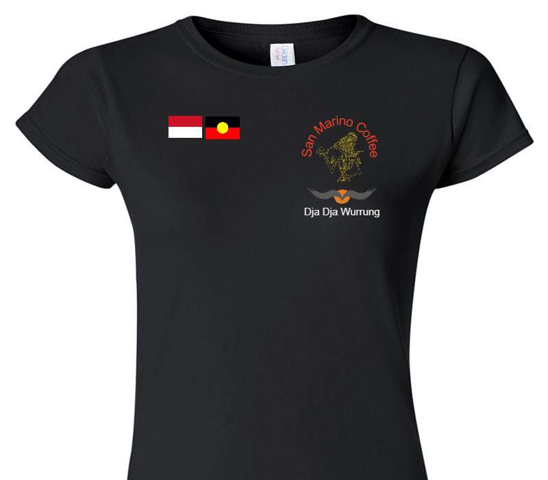 Custom Womens Soft Style 100% Cotton Black T-Shirt