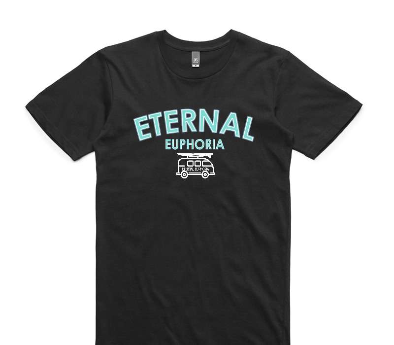Custom AS Colour 100% Cotton Black T-Shirt