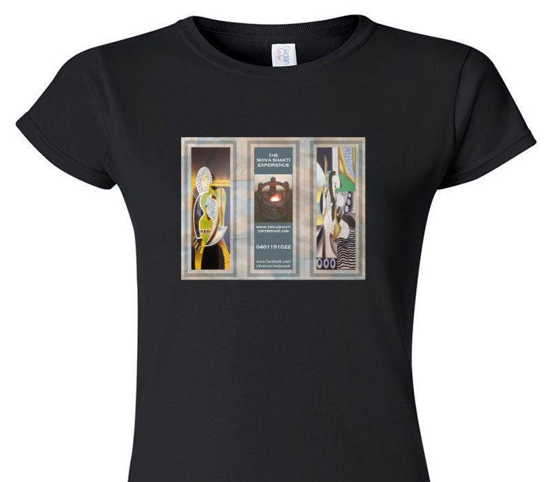 Custom Womens Soft Style 100% Cotton Black T-Shirt