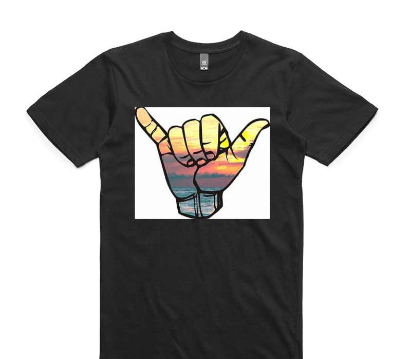 Custom AS Colour 100% Cotton Black T-Shirt