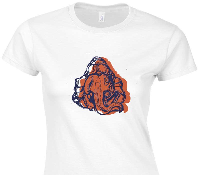 Custom Womens Soft Style 100% Cotton White T-Shirt