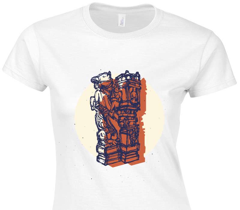 Custom Womens Soft Style 100% Cotton White T-Shirt