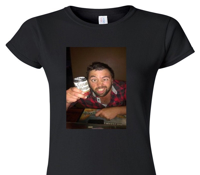 Custom Womens Soft Style 100% Cotton Black T-Shirt