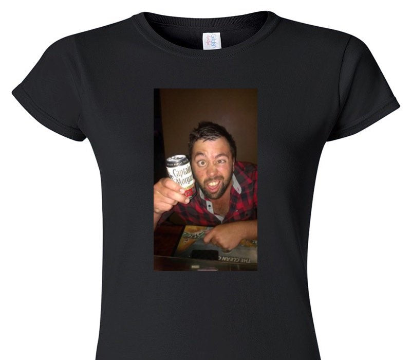 Custom Womens Soft Style 100% Cotton Black T-Shirt