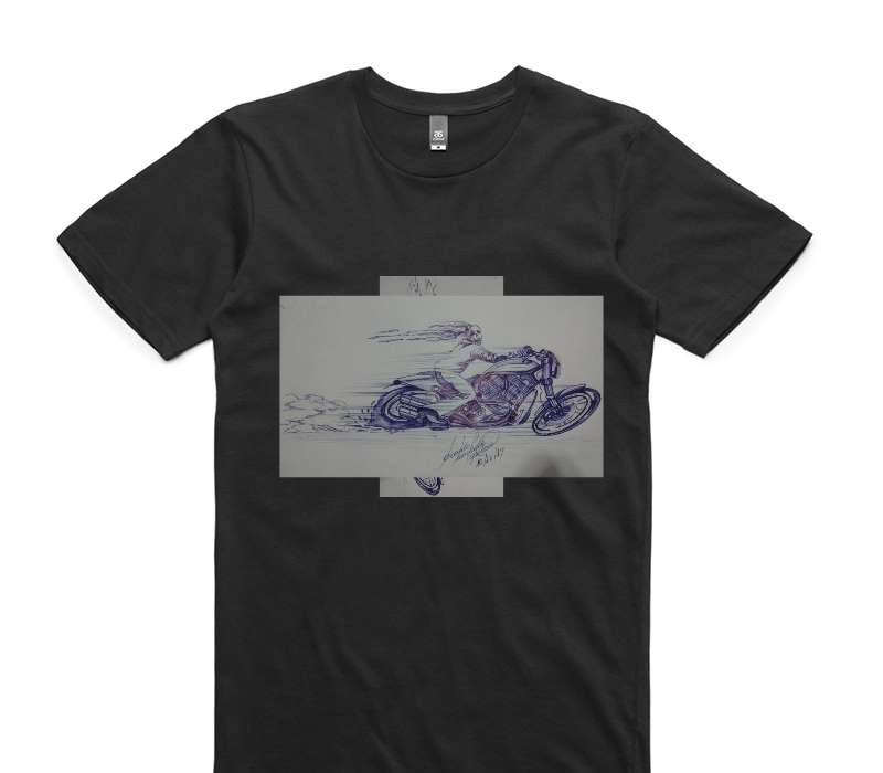 Custom AS Colour 100% Cotton Black T-Shirt