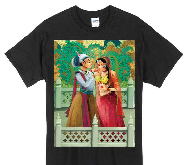 Custom Gildan 100% Cotton Black T-Shirt