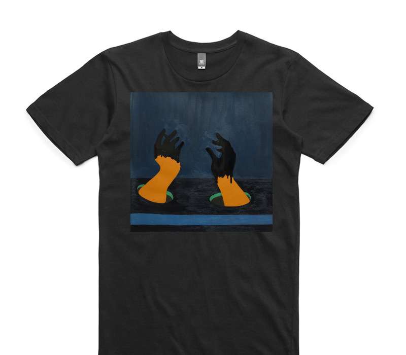 Custom AS Colour 100% Cotton Black T-Shirt