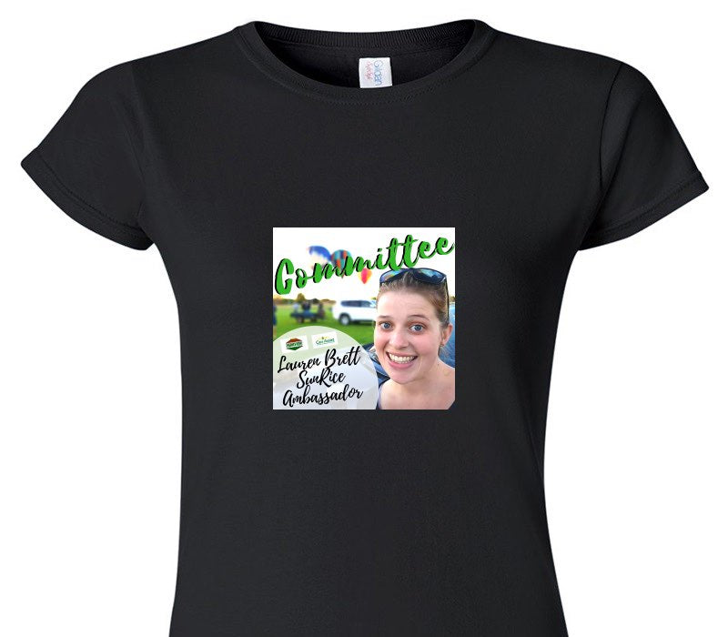 Custom Womens Soft Style 100% Cotton Black T-Shirt
