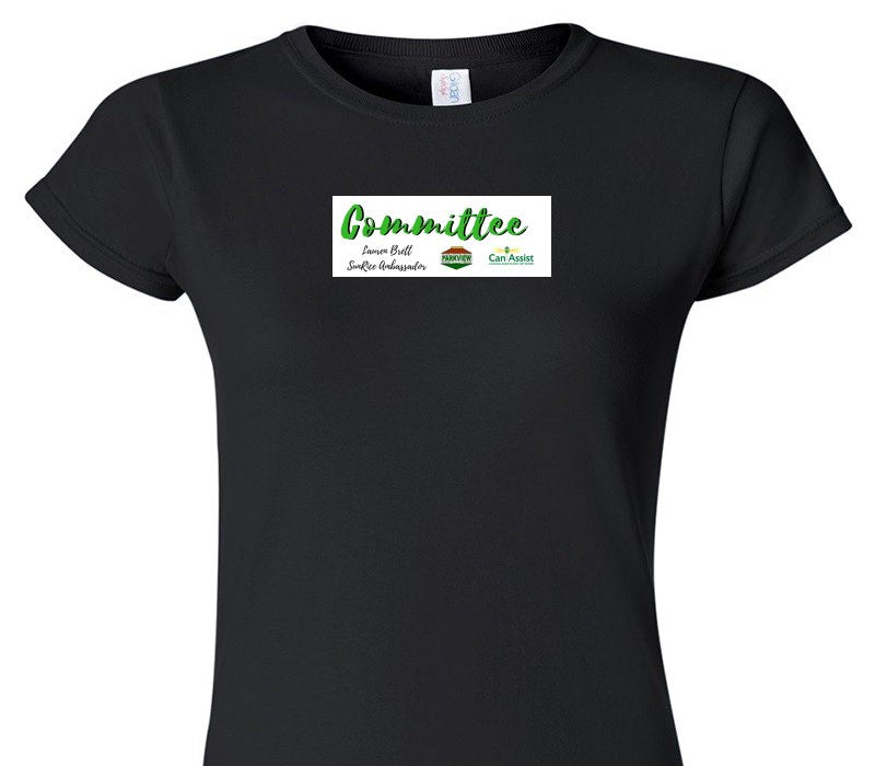 Custom Womens Soft Style 100% Cotton Black T-Shirt