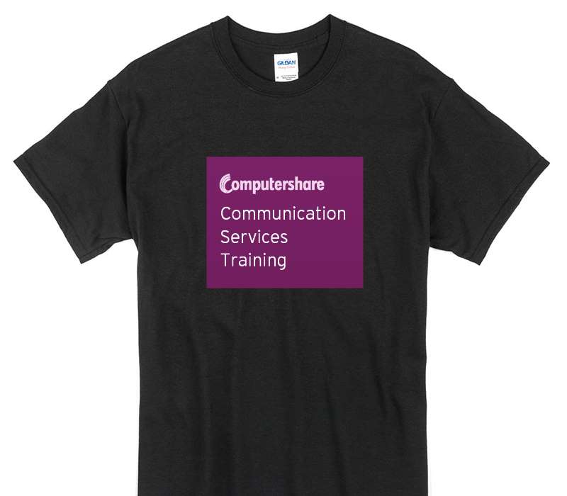 Custom Gildan 100% Cotton Black T-Shirt