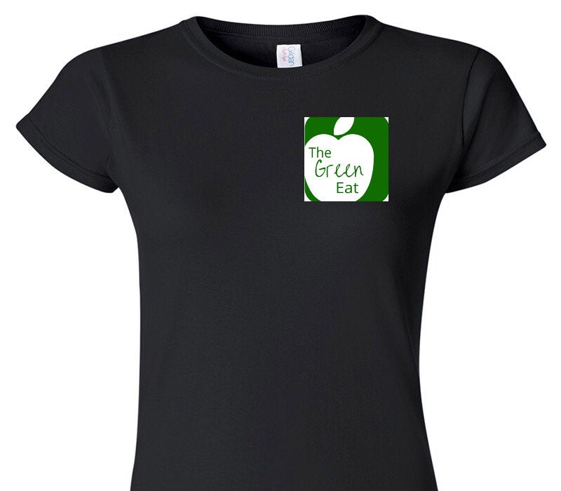 Custom Womens Soft Style 100% Cotton Black T-Shirt
