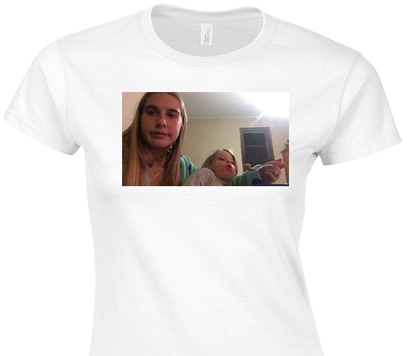 Custom Womens Soft Style 100% Cotton White T-Shirt