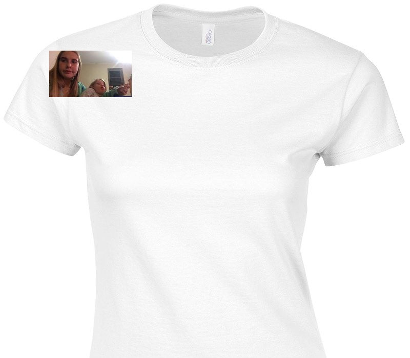 Custom Womens Soft Style 100% Cotton White T-Shirt