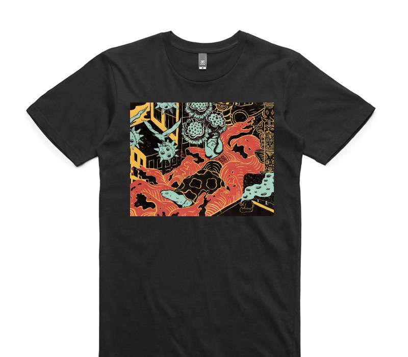 Custom AS Colour 100% Cotton Black T-Shirt