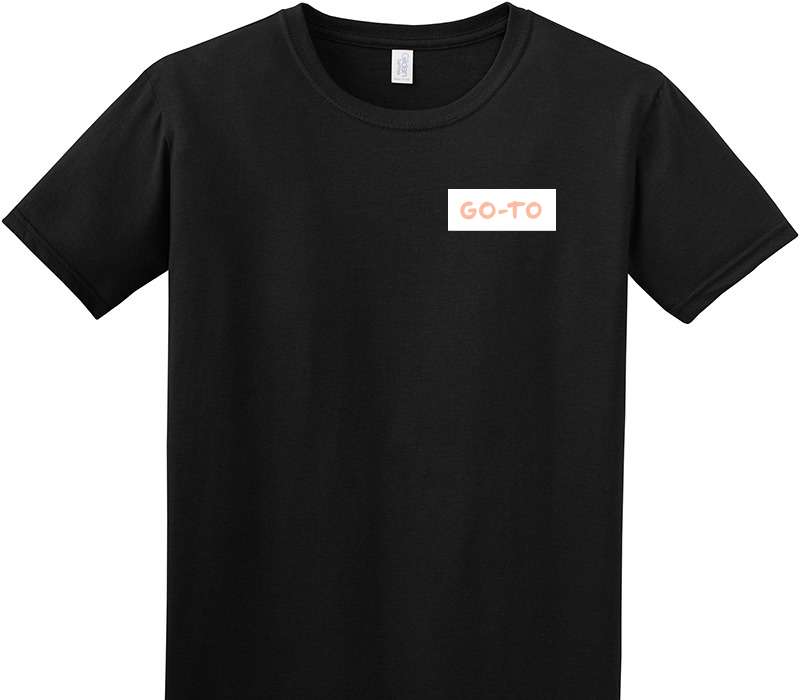 Custom Adult Soft Style 100% Cotton Black T-Shirt