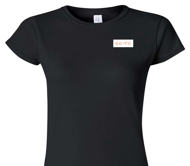 Custom Womens Soft Style 100% Cotton Black T-Shirt