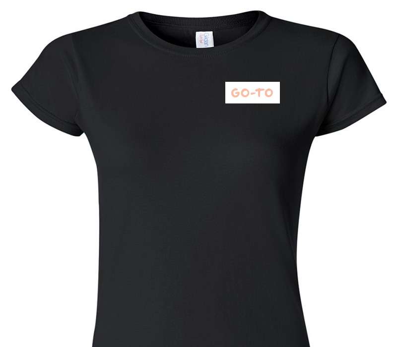 Custom Womens Soft Style 100% Cotton Black T-Shirt