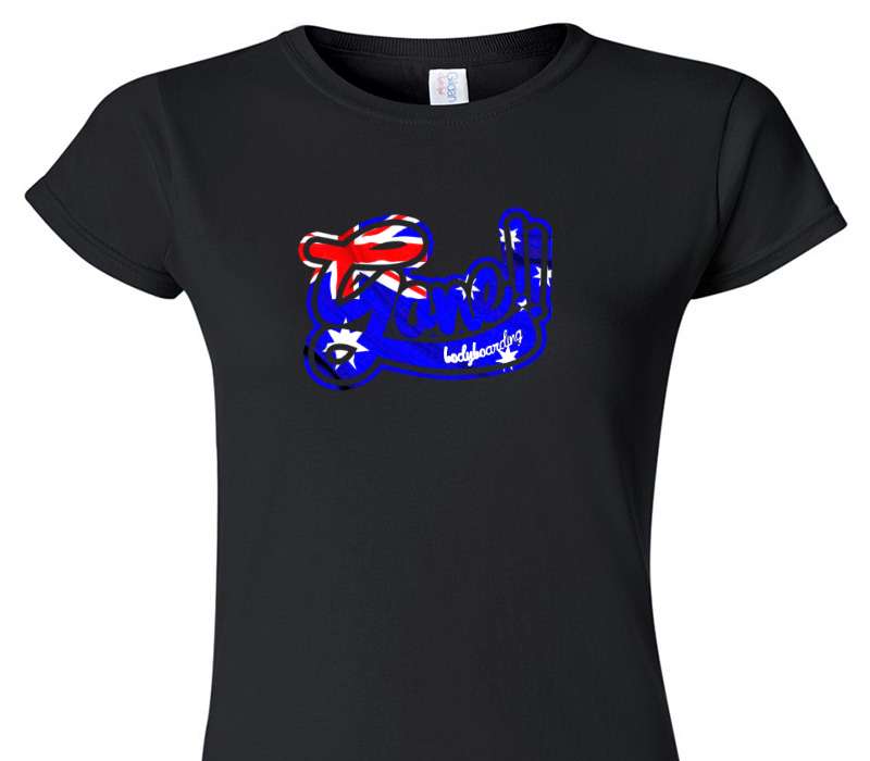 Custom Womens Soft Style 100% Cotton Black T-Shirt