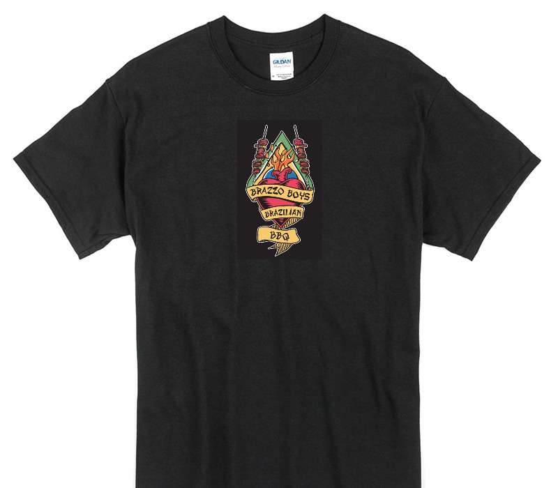 Custom Gildan 100% Cotton Black T-Shirt