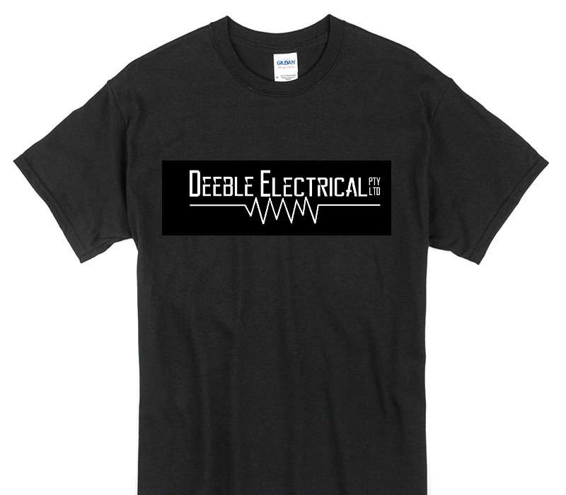 Custom Gildan 100% Cotton Black T-Shirt