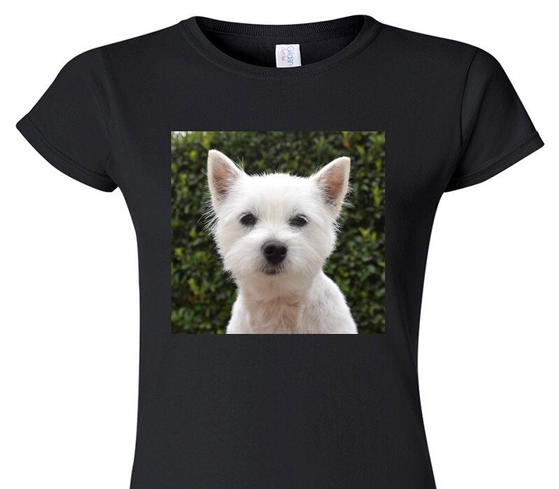 Custom Womens Soft Style 100% Cotton Black T-Shirt