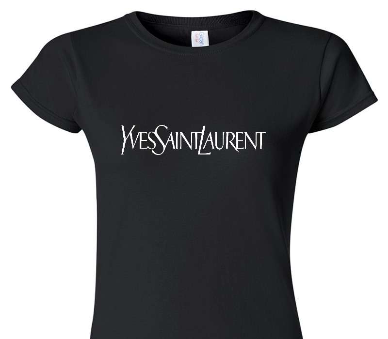 Custom Womens Soft Style 100% Cotton Black T-Shirt