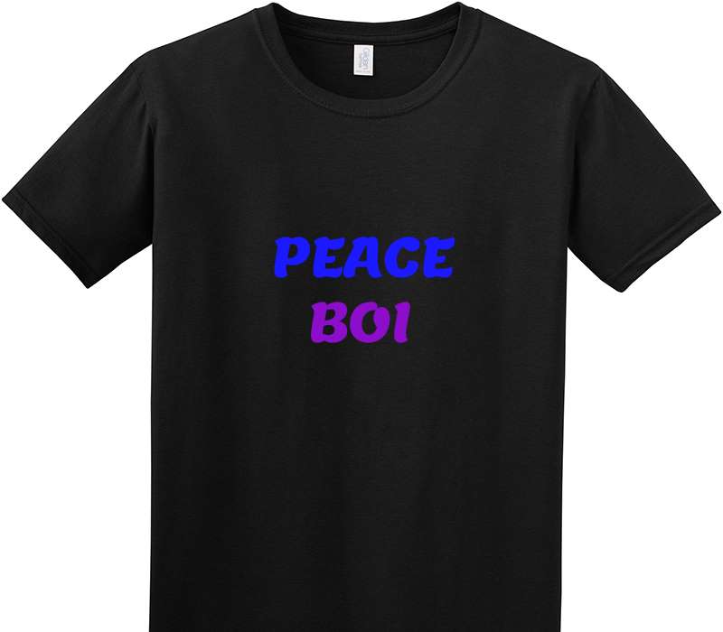 Custom Adult Soft Style 100% Cotton Black T-Shirt