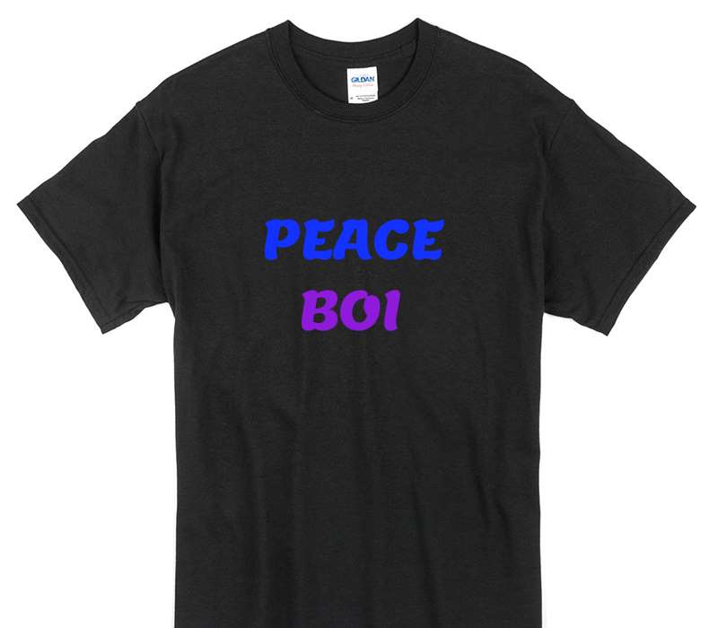 Custom Gildan 100% Cotton Black T-Shirt