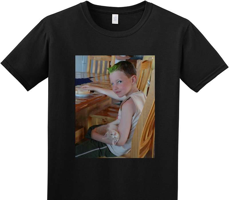 Custom Adult Soft Style 100% Cotton Black T-Shirt