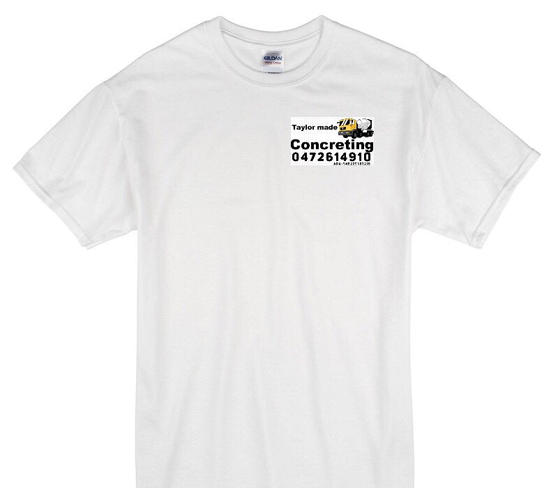 Custom Gildan 100% Cotton White T-Shirt