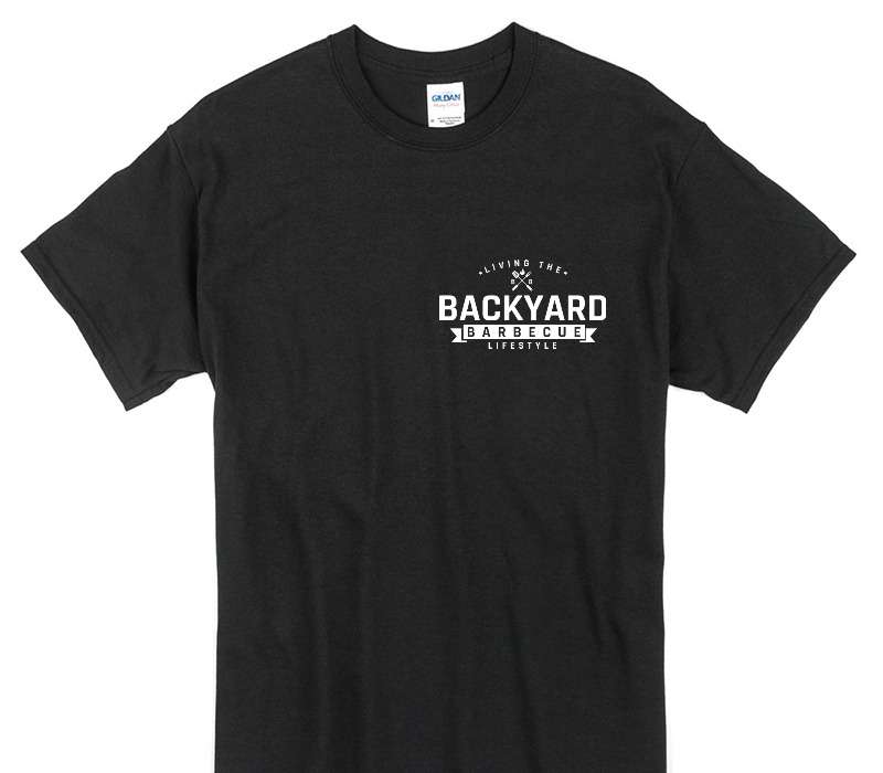 Custom Gildan 100% Cotton Black T-Shirt