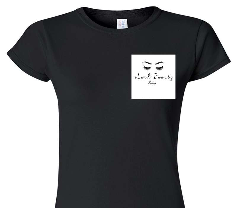 Custom Womens Soft Style 100% Cotton Black T-Shirt