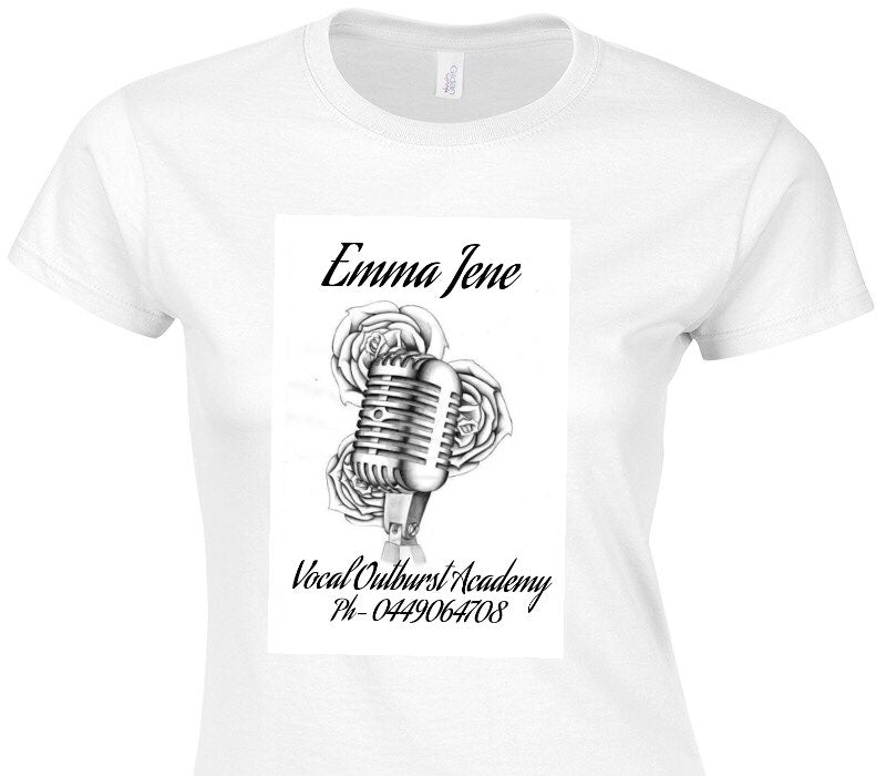Custom Womens Soft Style 100% Cotton White T-Shirt