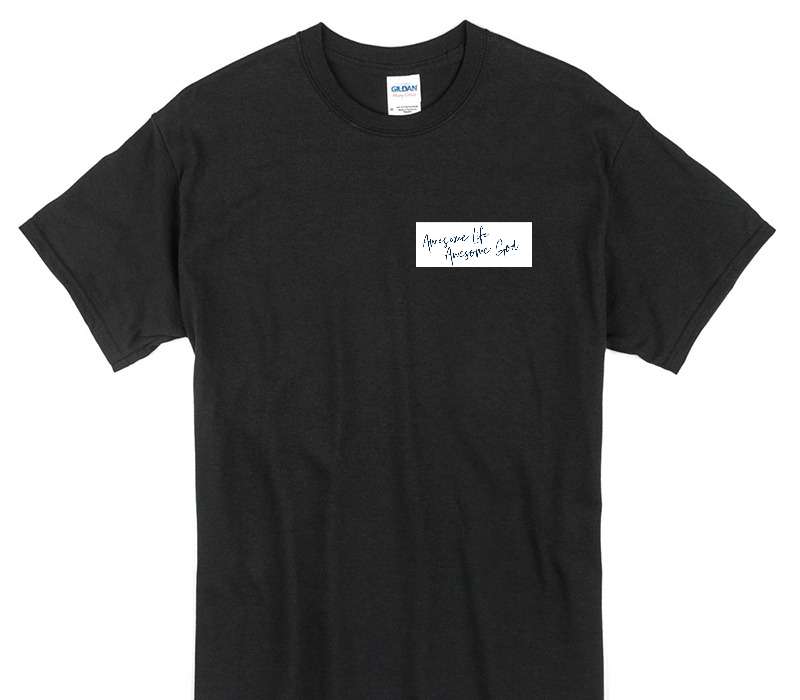 Custom Gildan 100% Cotton Black T-Shirt