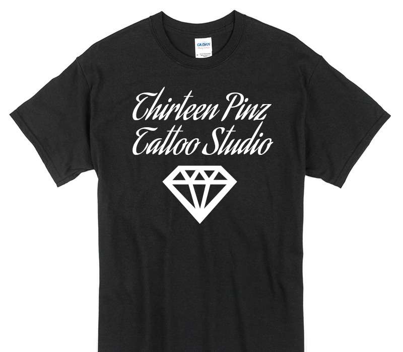 Custom Gildan 100% Cotton Black T-Shirt
