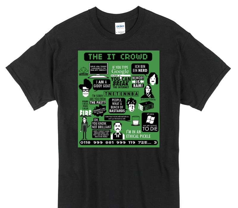 Custom Gildan 100% Cotton Black T-Shirt