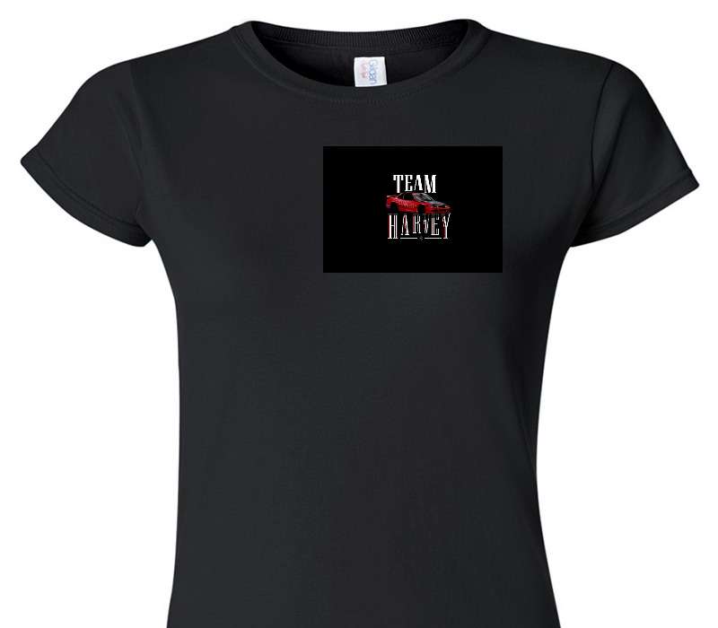 Custom Womens Soft Style 100% Cotton Black T-Shirt