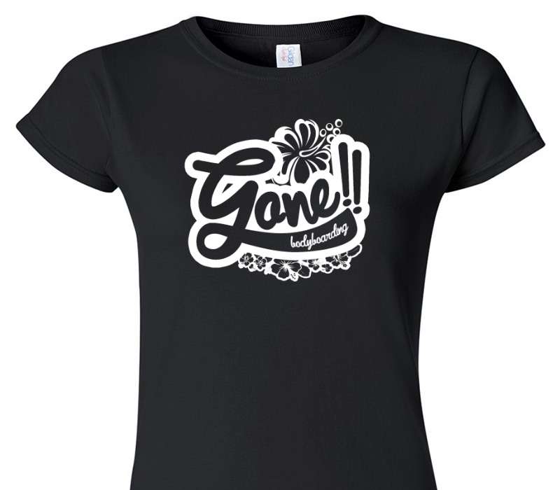 Custom Womens Soft Style 100% Cotton Black T-Shirt