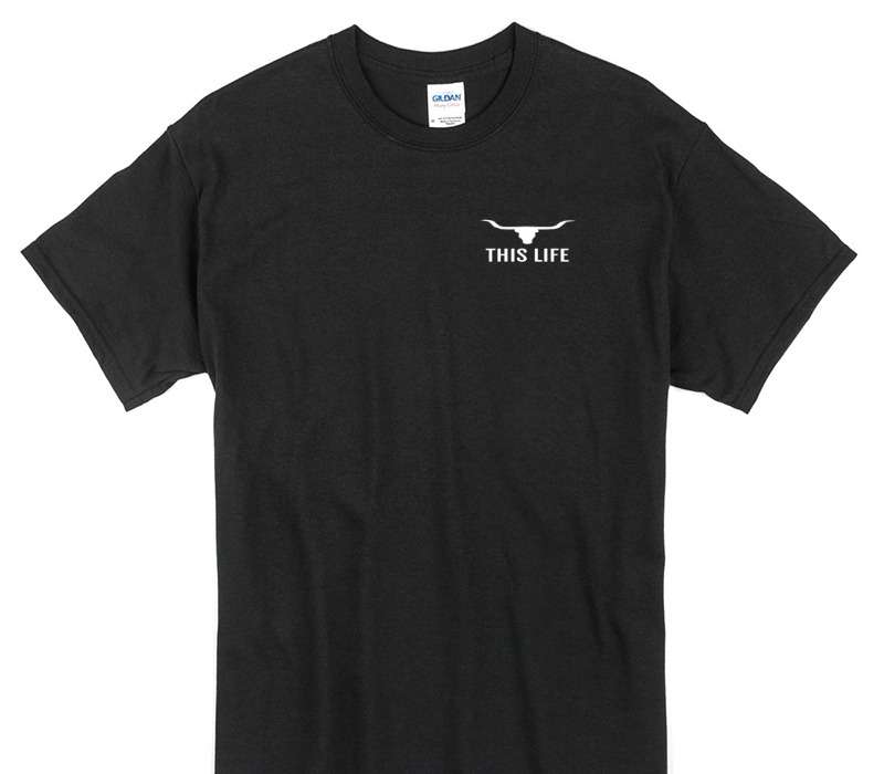 Custom Gildan 100% Cotton Black T-Shirt