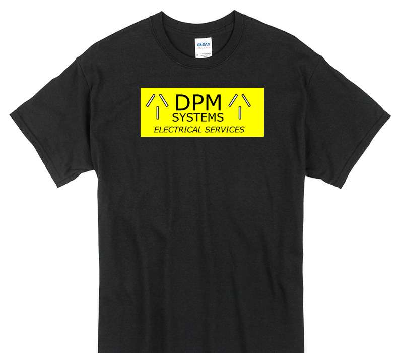 Custom Gildan 100% Cotton Black T-Shirt