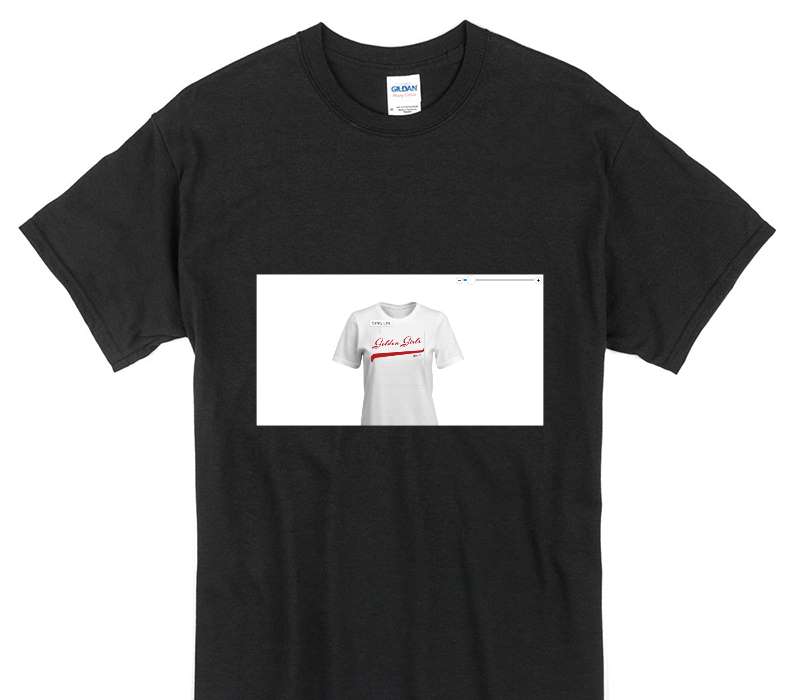 Custom Gildan 100% Cotton Black T-Shirt