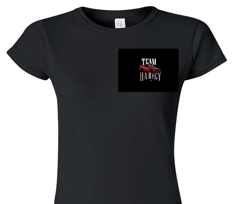 Custom Womens Soft Style 100% Cotton Black T-Shirt