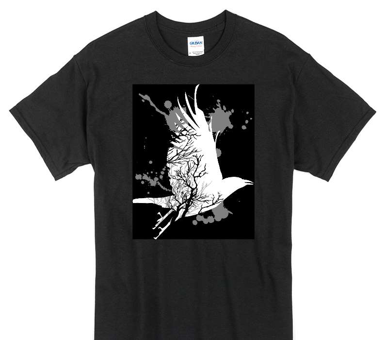 Custom Gildan 100% Cotton Black T-Shirt