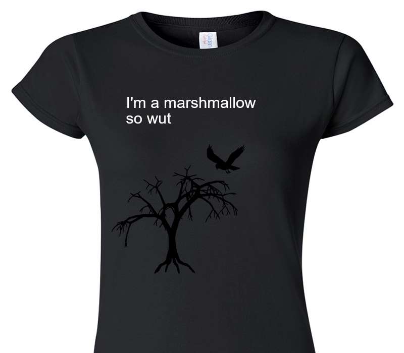 Custom Womens Soft Style 100% Cotton Black T-Shirt
