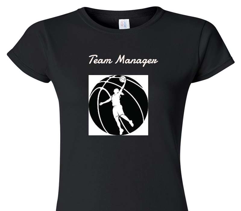 Custom Womens Soft Style 100% Cotton Black T-Shirt