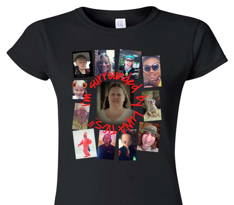 Custom Womens Soft Style 100% Cotton Black T-Shirt