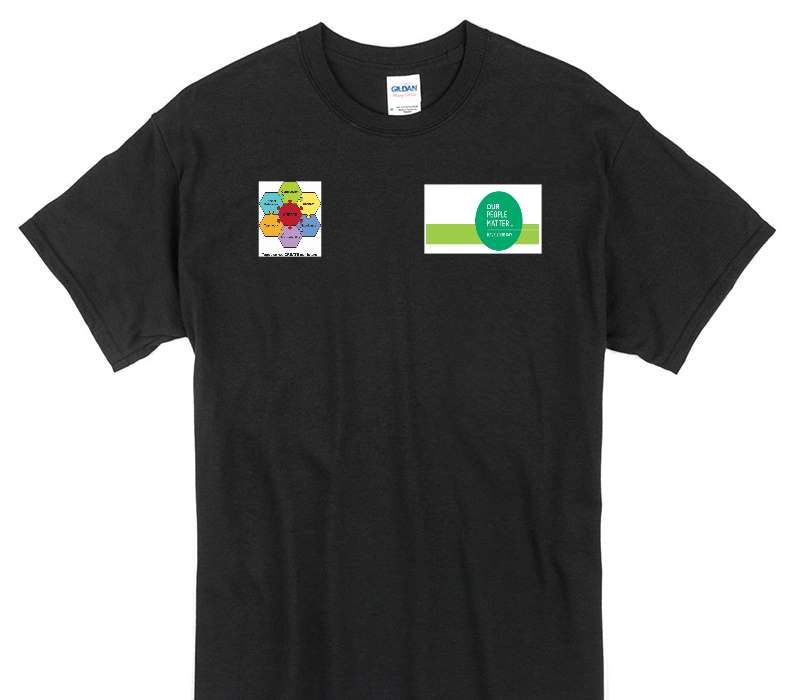 Custom Gildan 100% Cotton Black T-Shirt