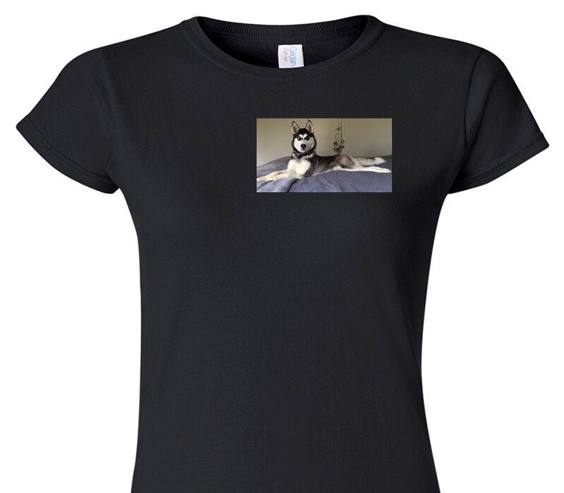 Custom Womens Soft Style 100% Cotton Black T-Shirt
